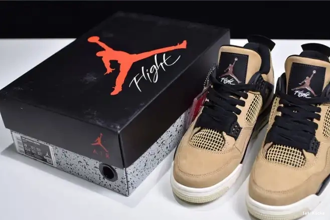 1st Kicks AQ9129-200 Air 4 Mushroom Jordan 0502